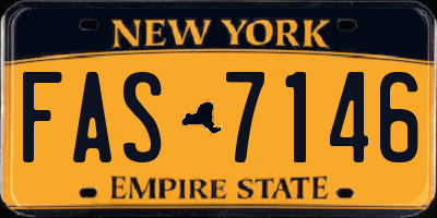 NY license plate FAS7146