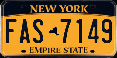NY license plate FAS7149