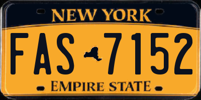 NY license plate FAS7152