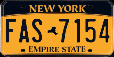 NY license plate FAS7154