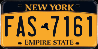 NY license plate FAS7161