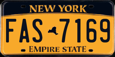 NY license plate FAS7169