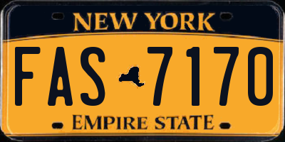 NY license plate FAS7170