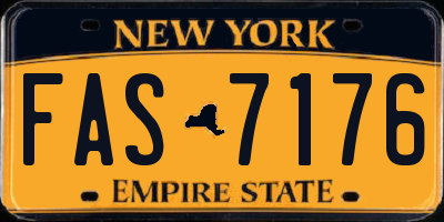 NY license plate FAS7176