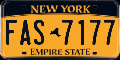 NY license plate FAS7177