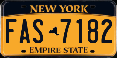 NY license plate FAS7182