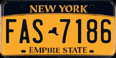 NY license plate FAS7186