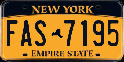 NY license plate FAS7195