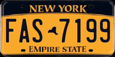 NY license plate FAS7199