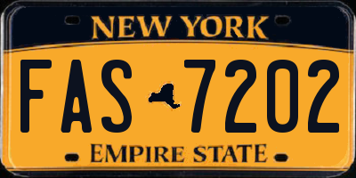 NY license plate FAS7202