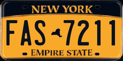 NY license plate FAS7211