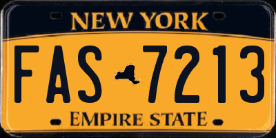 NY license plate FAS7213