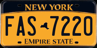 NY license plate FAS7220