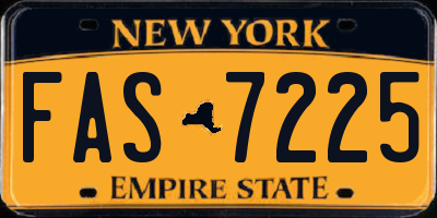 NY license plate FAS7225