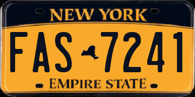 NY license plate FAS7241