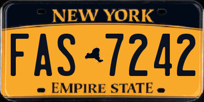 NY license plate FAS7242