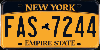 NY license plate FAS7244
