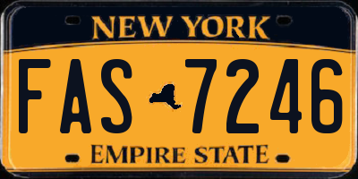 NY license plate FAS7246
