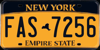 NY license plate FAS7256