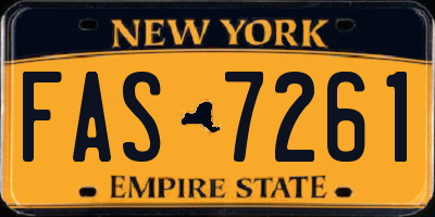 NY license plate FAS7261
