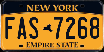 NY license plate FAS7268