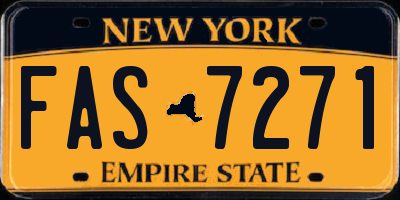 NY license plate FAS7271