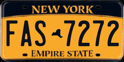 NY license plate FAS7272