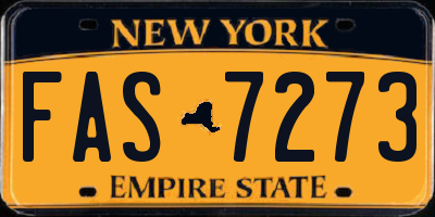 NY license plate FAS7273