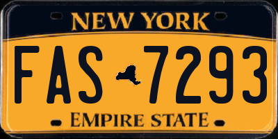 NY license plate FAS7293