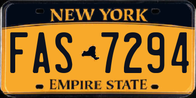 NY license plate FAS7294