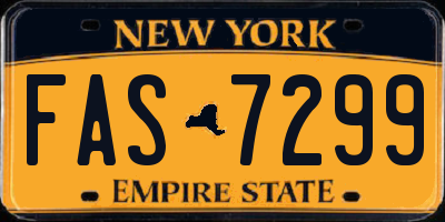 NY license plate FAS7299