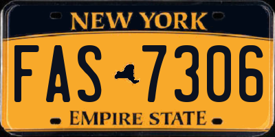 NY license plate FAS7306