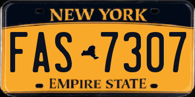 NY license plate FAS7307