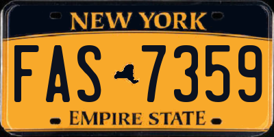 NY license plate FAS7359