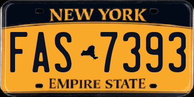 NY license plate FAS7393