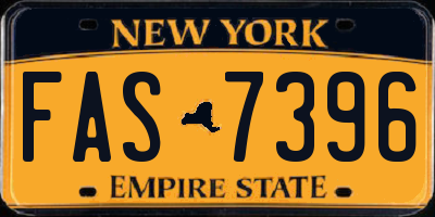 NY license plate FAS7396