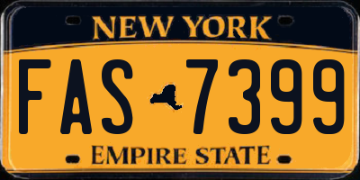 NY license plate FAS7399