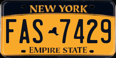 NY license plate FAS7429