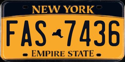 NY license plate FAS7436