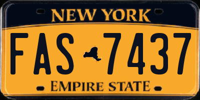 NY license plate FAS7437