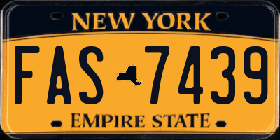 NY license plate FAS7439