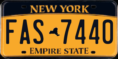 NY license plate FAS7440