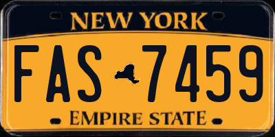 NY license plate FAS7459