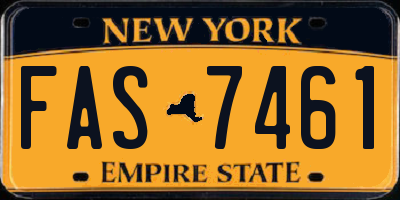 NY license plate FAS7461