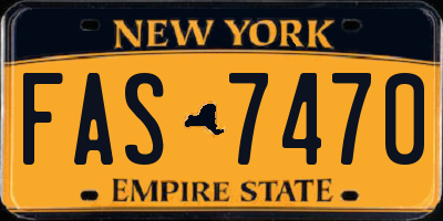 NY license plate FAS7470
