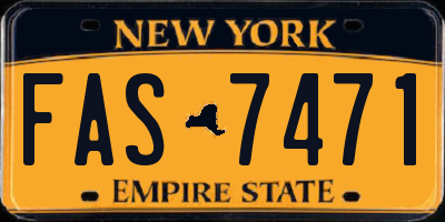 NY license plate FAS7471
