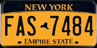 NY license plate FAS7484