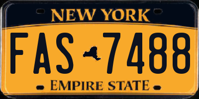 NY license plate FAS7488