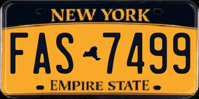 NY license plate FAS7499
