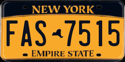 NY license plate FAS7515